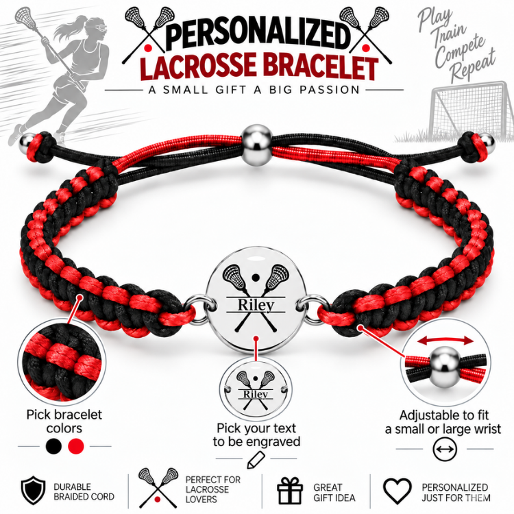 Personalized Multi Color Lacrosse Bracelet