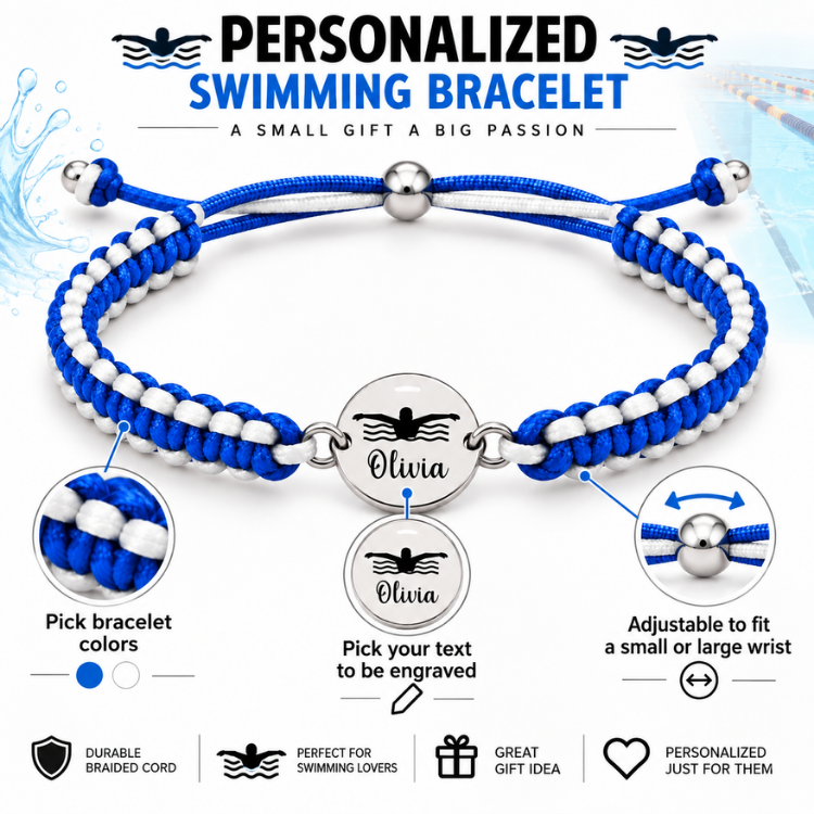 Personalized Multi Color Swimming Bracelet