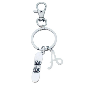 Personalized Snowboarder Keychain