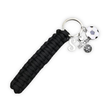 Personalized Soccer Paracord Keychain Gift