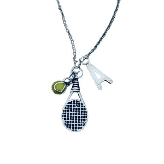 Personalized Tennis Charm Necklace