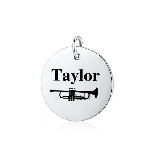 Personalized Trumpet Charm
