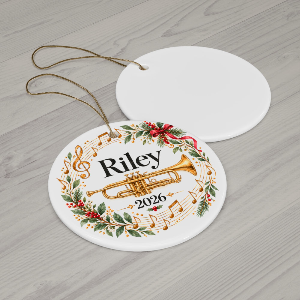 Personalized Trumpet Ornament 2026, Trumpet Player Christmas Ornament, Custom Name Music Gift (Copy) (Copy)