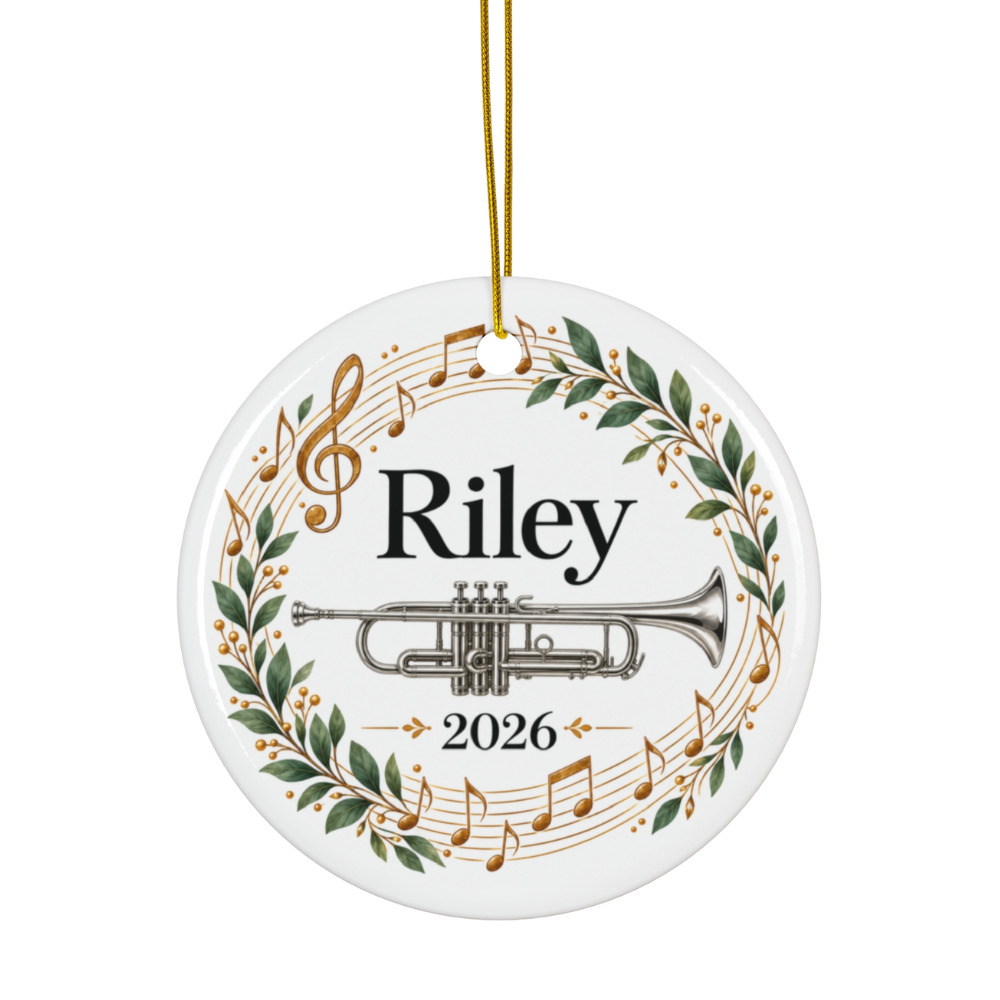 Personalized Trumpet Ornament 2026, Trumpet Player Christmas Ornament, Custom Name Music Gift (Copy) (Copy)