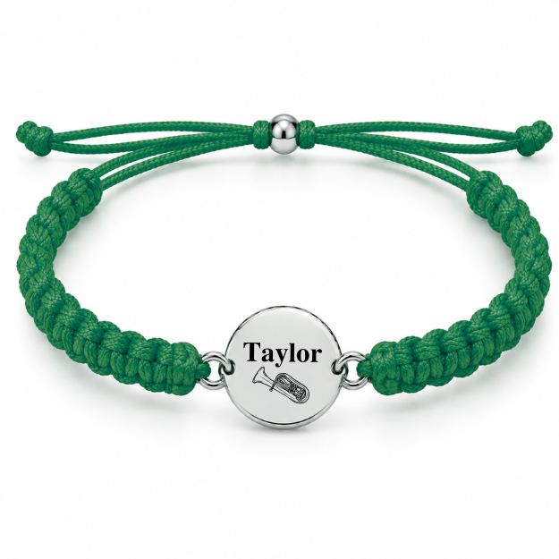 Personalized Tuba Rope Bracelet - Pick Color