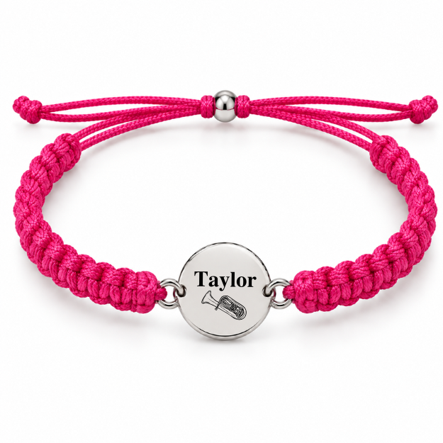 Personalized Tuba Rope Bracelet - Pick Color