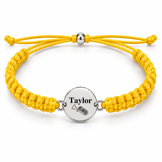 Personalized Tuba Rope Bracelet - Pick Color