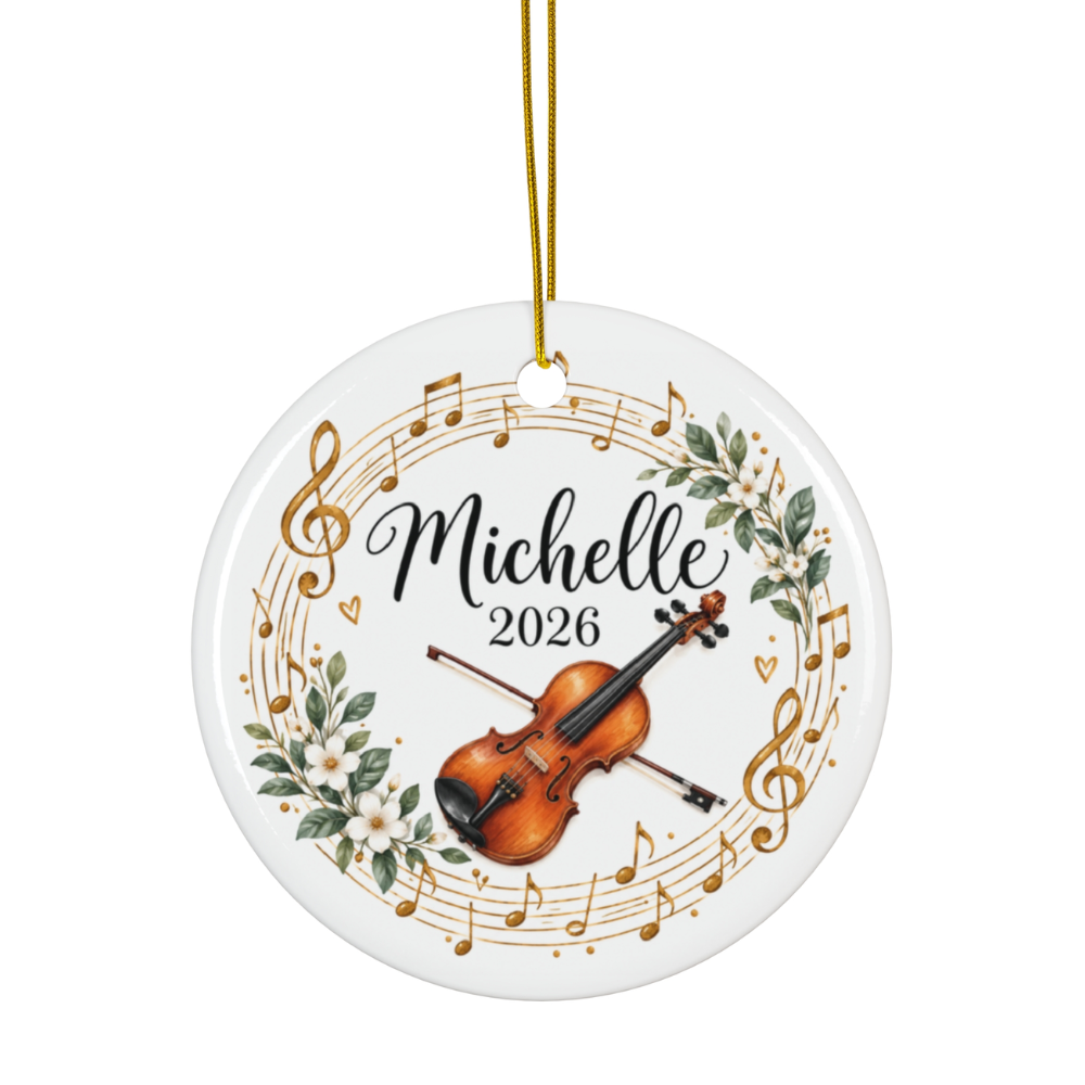 Personalized Violin Ornament 2026, Violin Player Christmas Ornament, Custom Name Music Gift (Copy)
