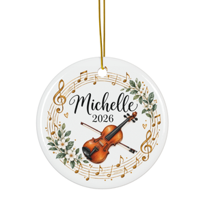 Personalized Violin Ornament 2026, Violin Player Christmas Ornament, Custom Name Music Gift (Copy)