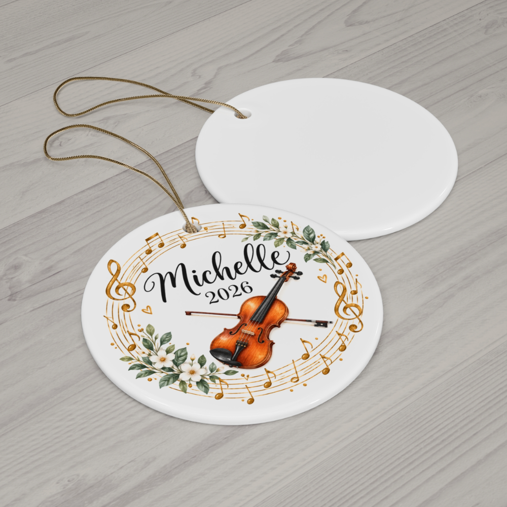 Personalized Violin Ornament 2026, Violin Player Christmas Ornament, Custom Name Music Gift (Copy)