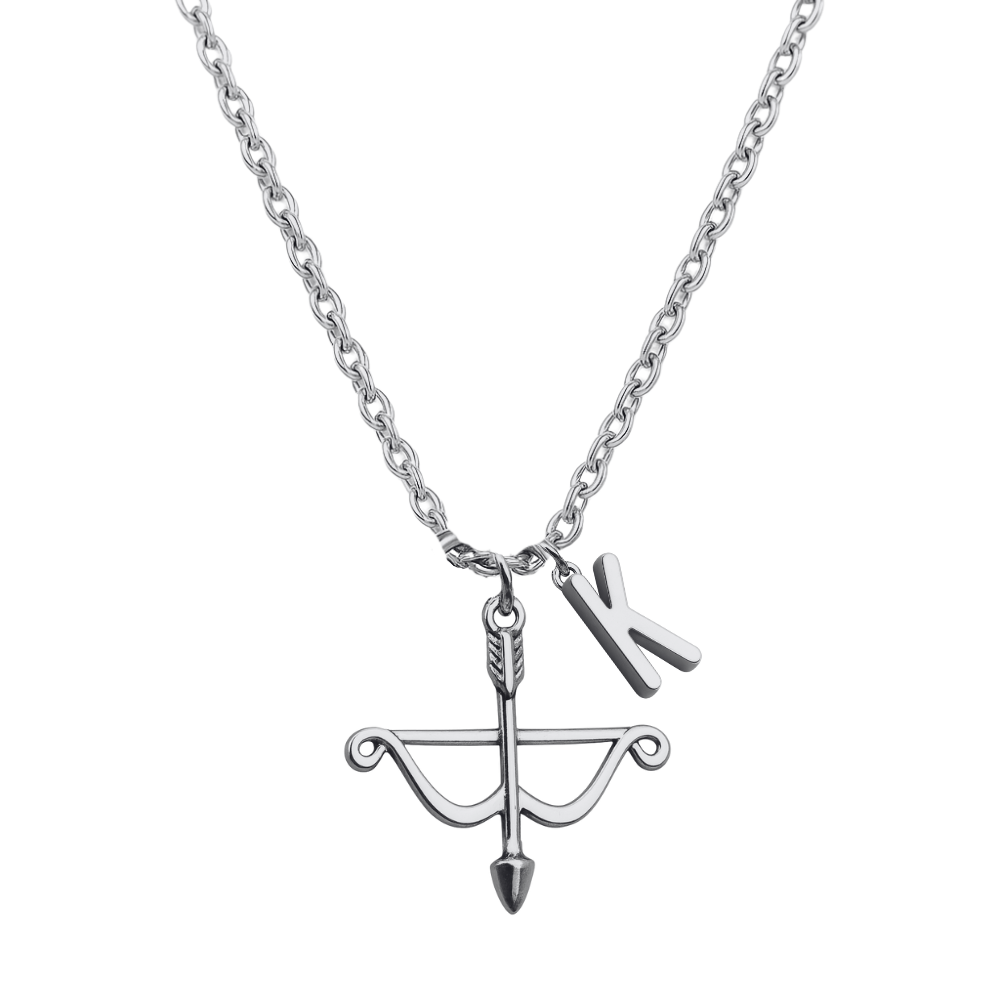 Personalized Archery Bow and Arrow Pendant