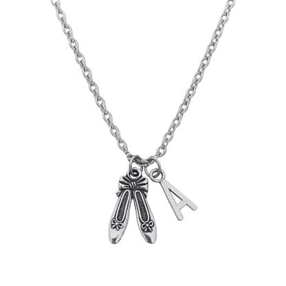 Personalized Ballet Slipper Dance Necklace