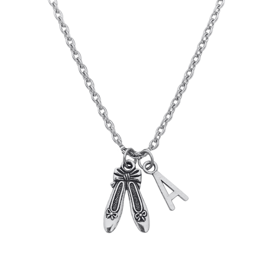 Personalized Ballet Slipper Dance Necklace