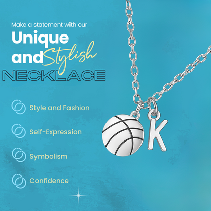 Feature card with icons highlighting the stylish and hypoallergenic necklace design