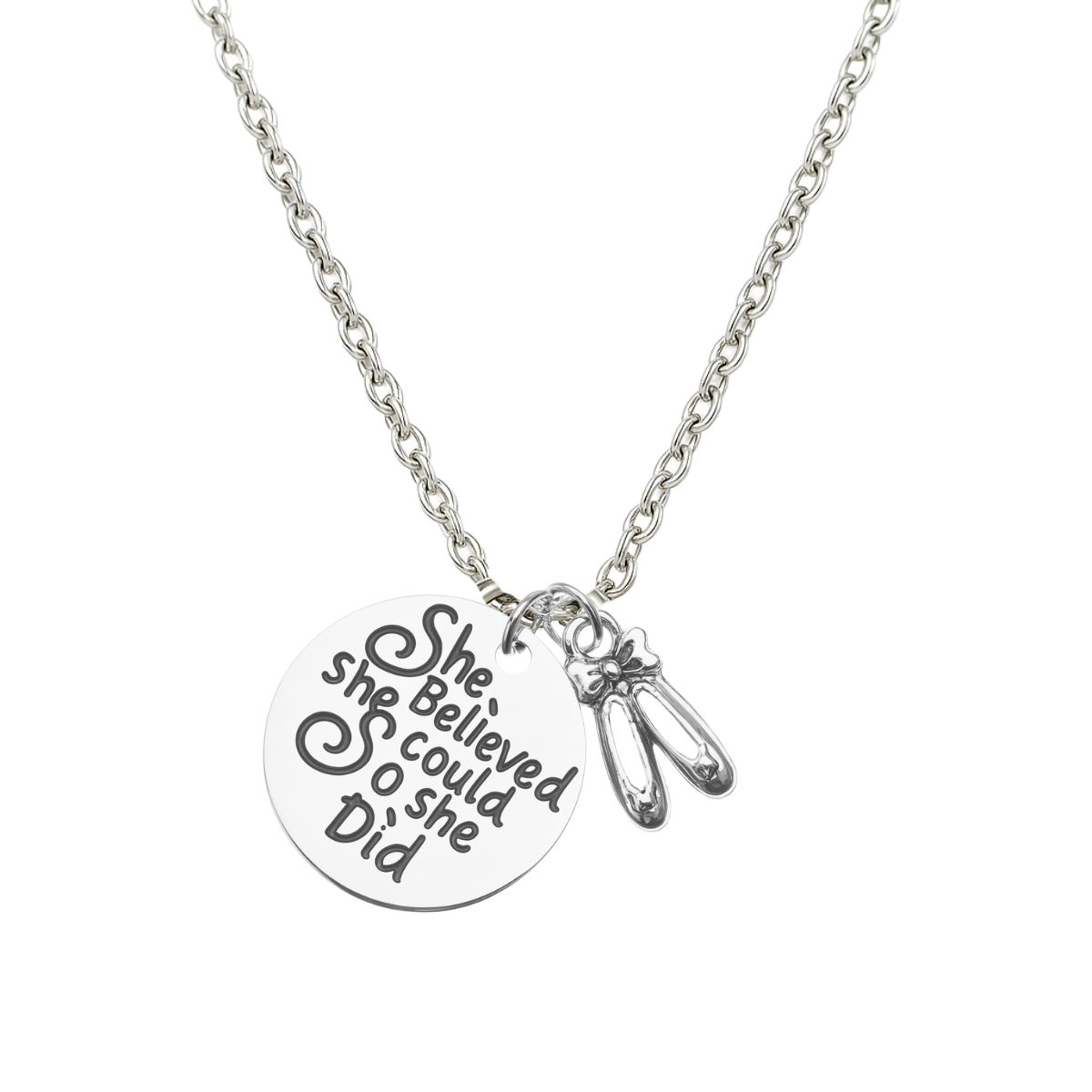 Dance Necklace with Inspirational Charms