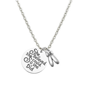 Dance Necklace with Inspirational Charms