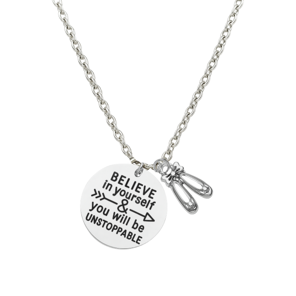 Dance Necklace with Inspirational Charms