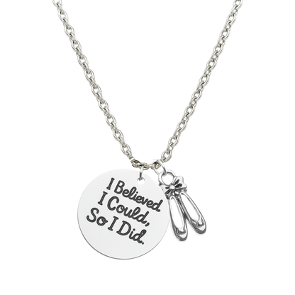 Personalized Dance Necklace with Inspirational Charms