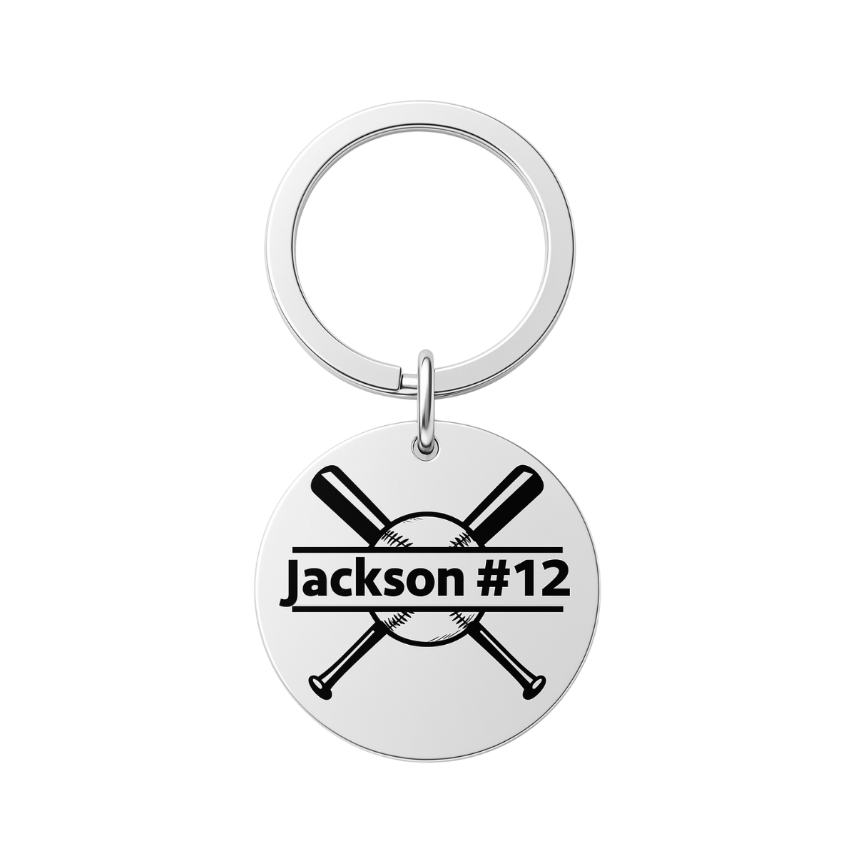 Personalized Engraved Baseball Keychain - Pick Style