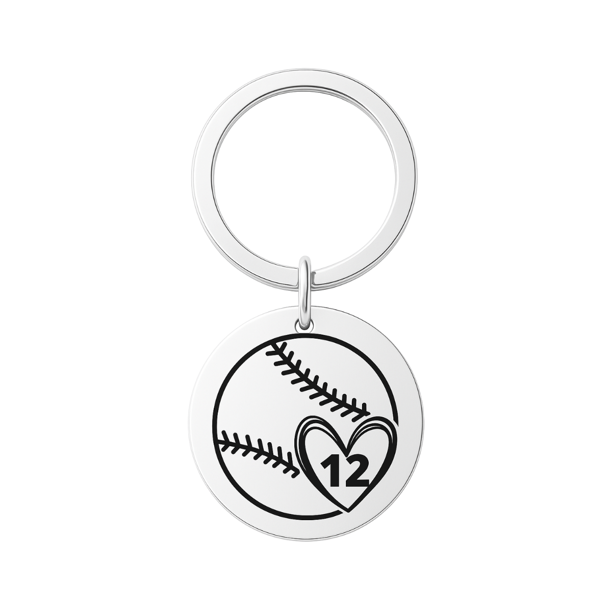 Personalized Engraved Baseball Keychain - Pick Style