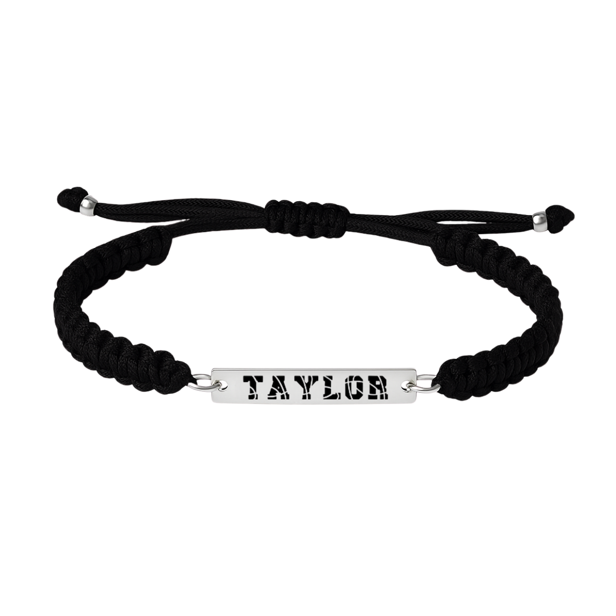 Personalized Engraved Basketball Bar Rope Bracelet