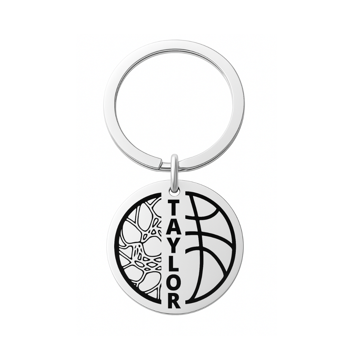 Personalized Engraved Basketball Keychain