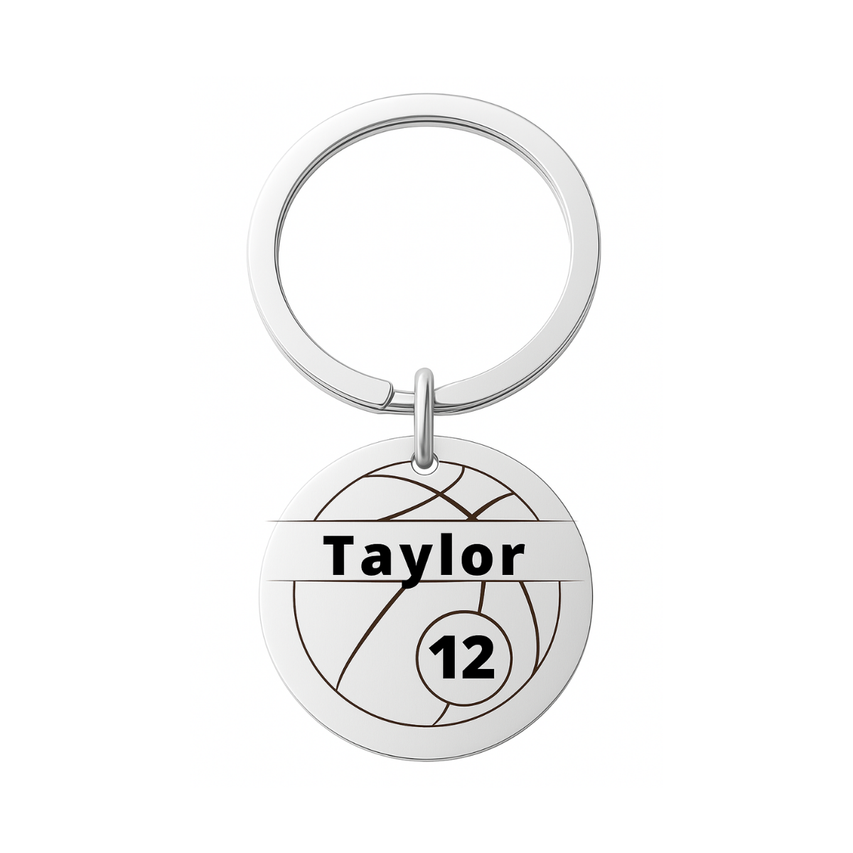 Personalized Engraved Basketball Keychain