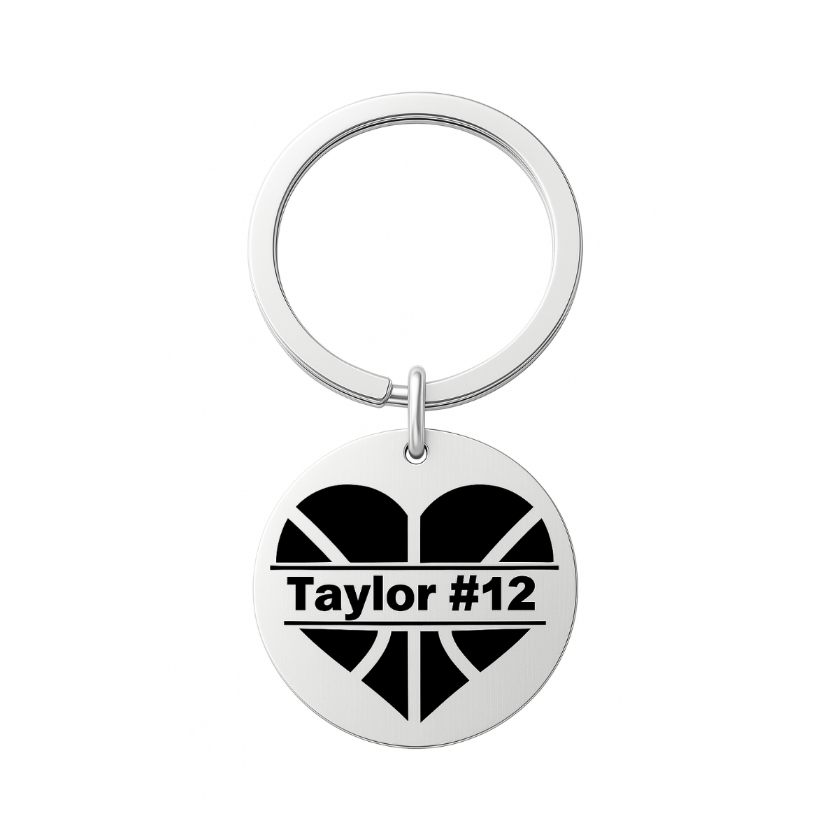 Personalized Engraved Basketball Keychain
