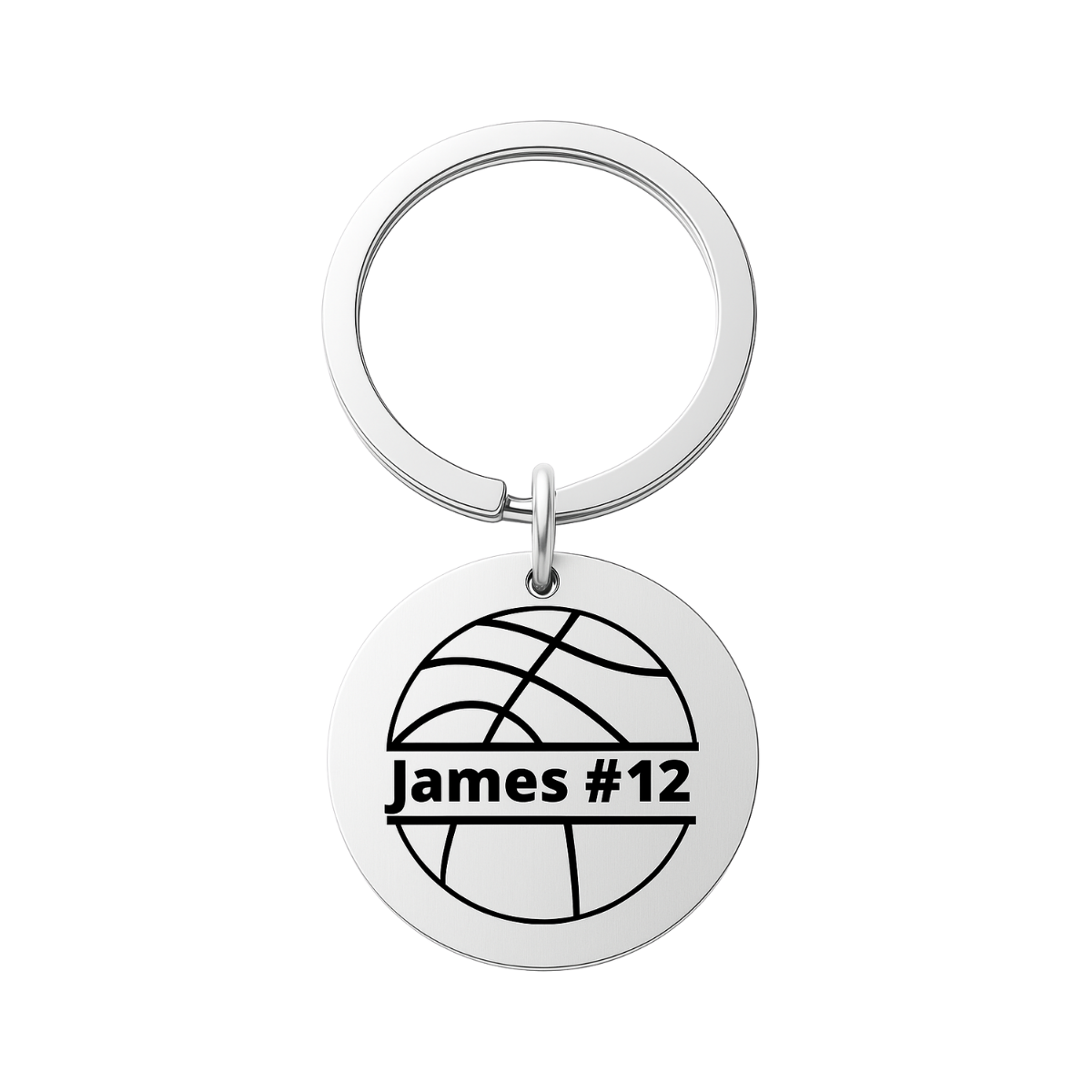 Personalized Engraved Basketball Keychain