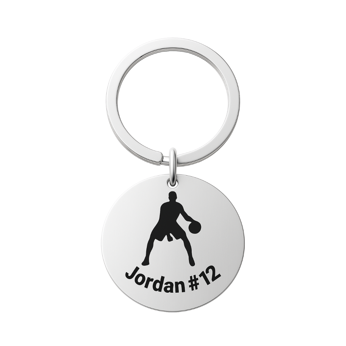 Personalized Engraved Boys Basketball Keychain