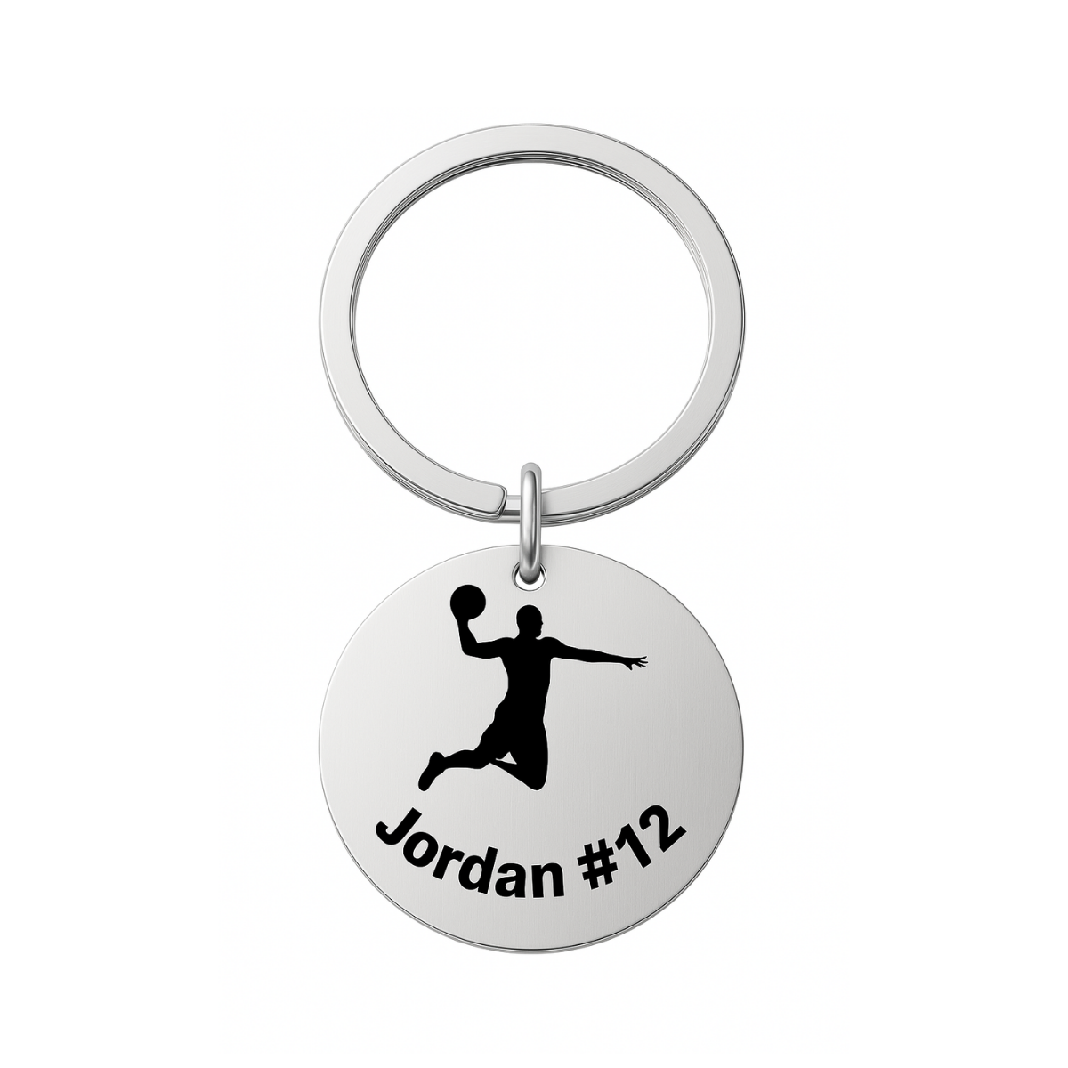 Personalized Engraved Boys Basketball Keychain