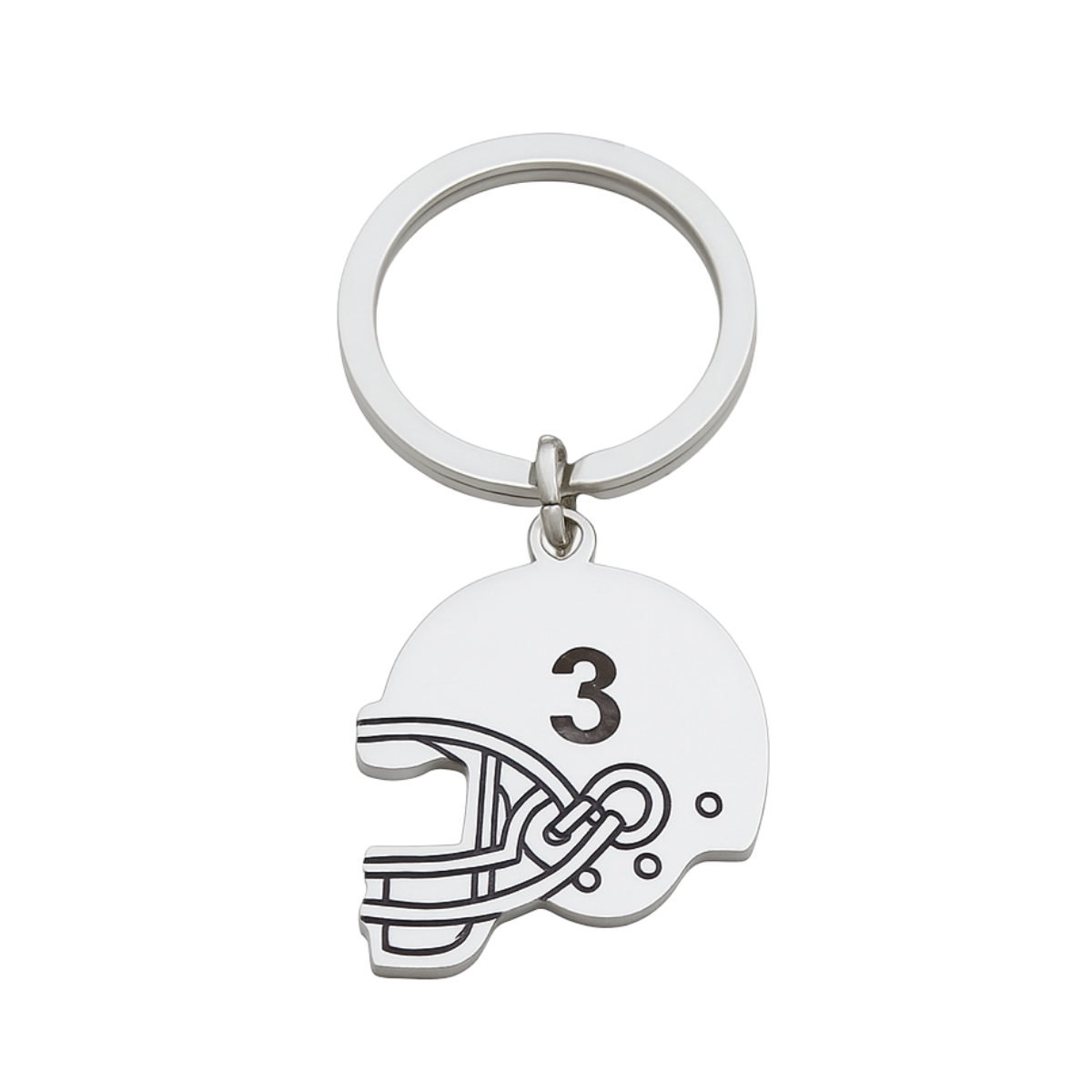 Personalized Engraved Football Helmet Keychain