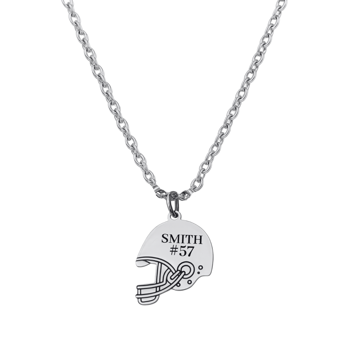 Personalized Engraved Football Helmet Necklace