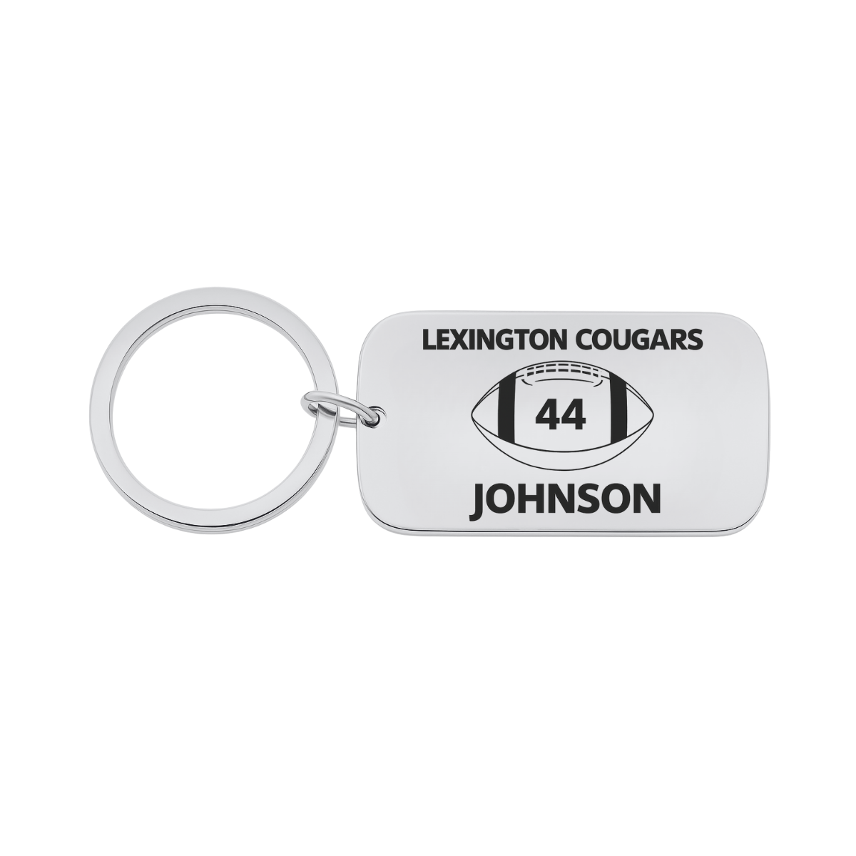 Personalized Engraved Football Keychain - Name and Number