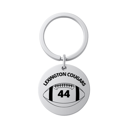 Personalized Engraved Football Keychain - Pick Style
