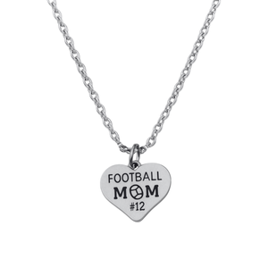 Personalized Engraved Football Mom Necklace