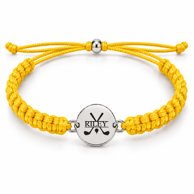 Personalized Engraved Golf Rope Bracelet