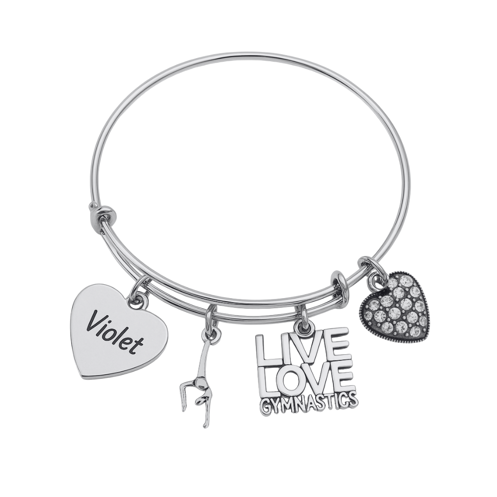 Personalized Engraved Gymnastics Bracelet