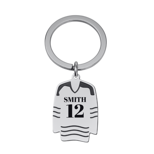 Personalized Engraved Ice Hockey Jersey Keychain
