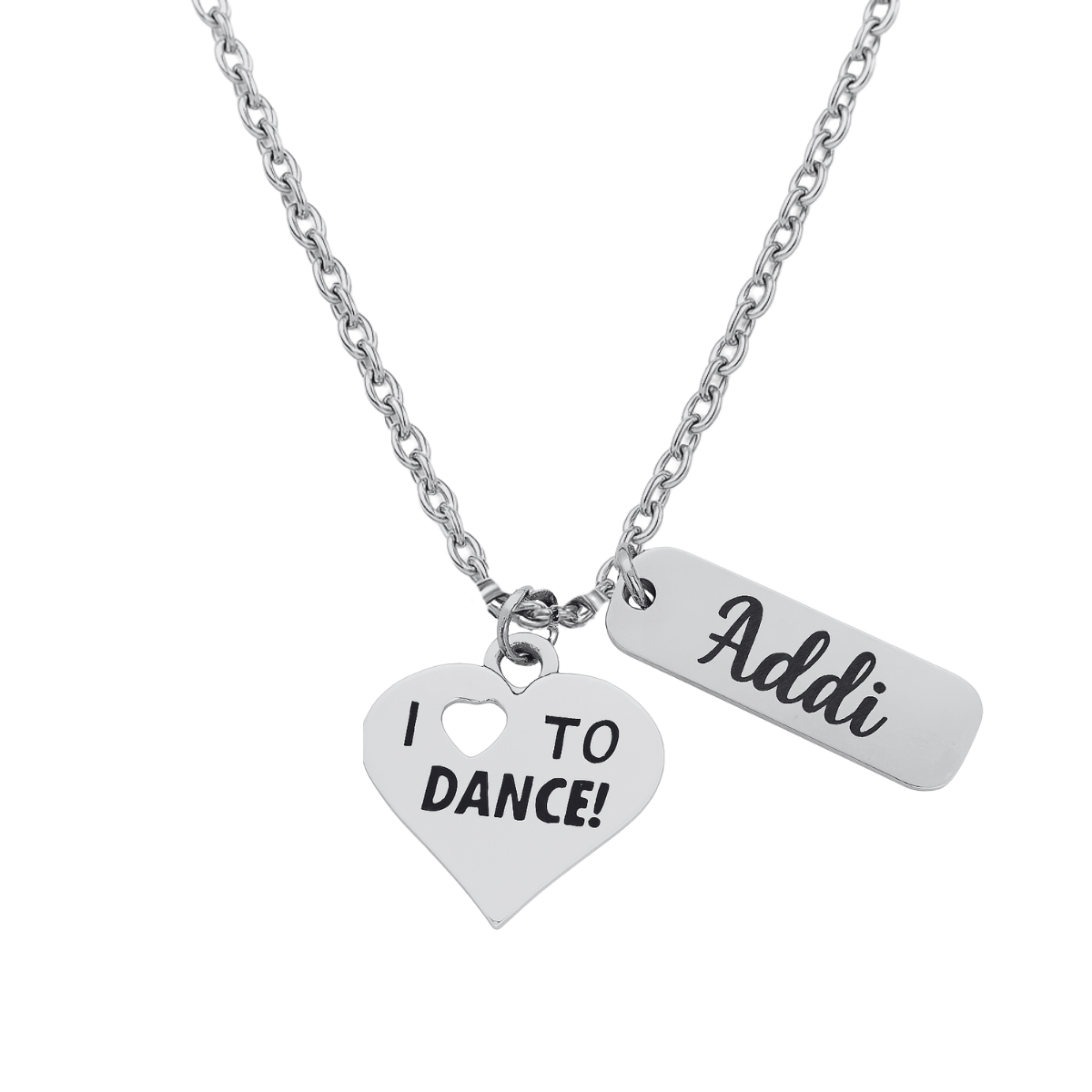 Personalized Engraved Love to Dance Necklace