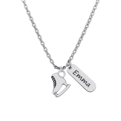 Personalized Engraved Skating Tag Necklace