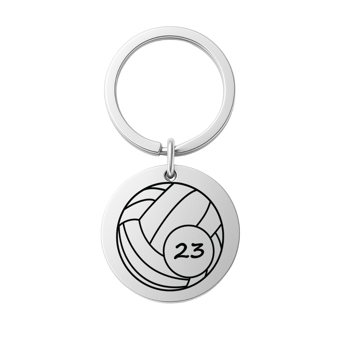 Personalized Engraved Volleyball Keychain