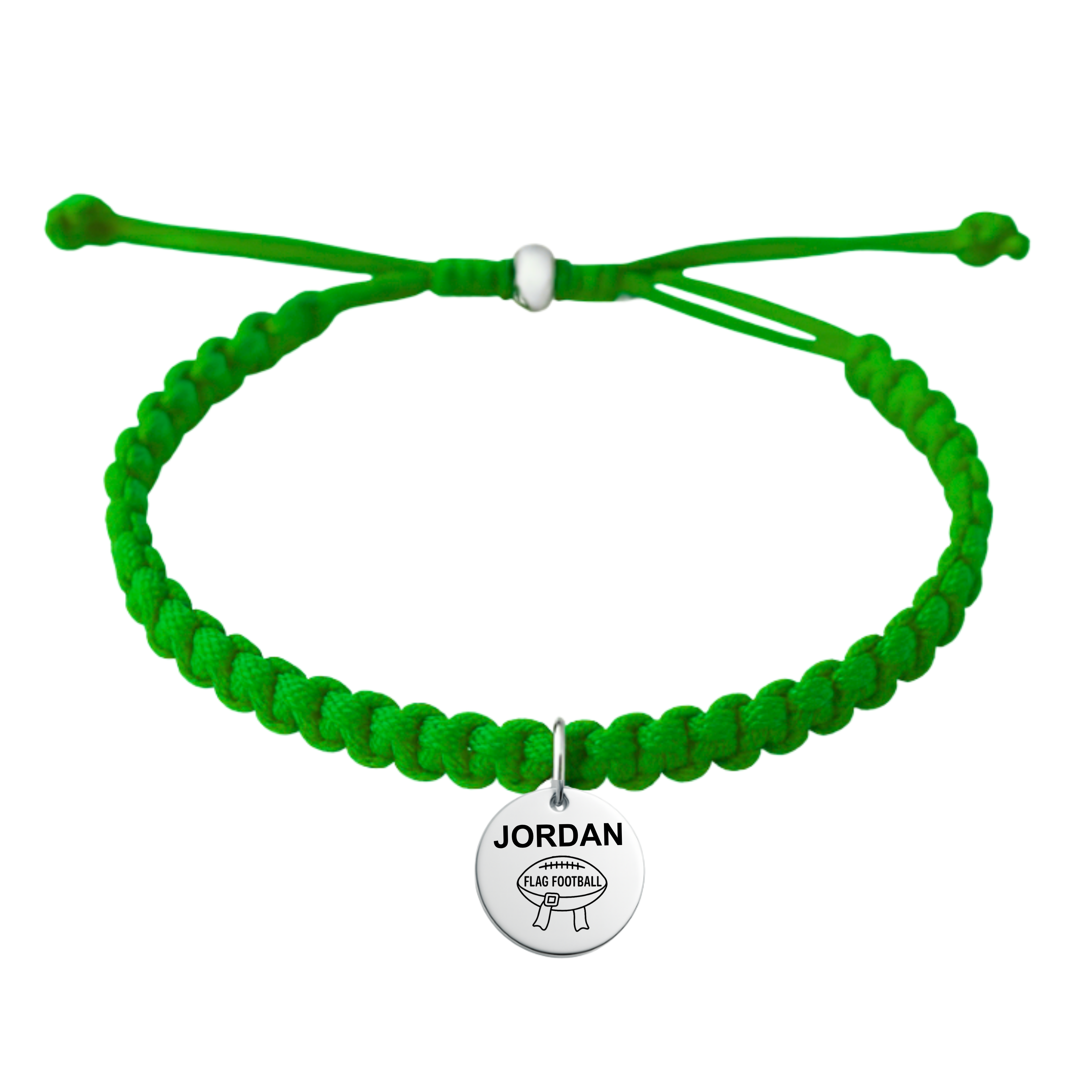 Personalized Flag Football Rope Bracelet- Pick Color
