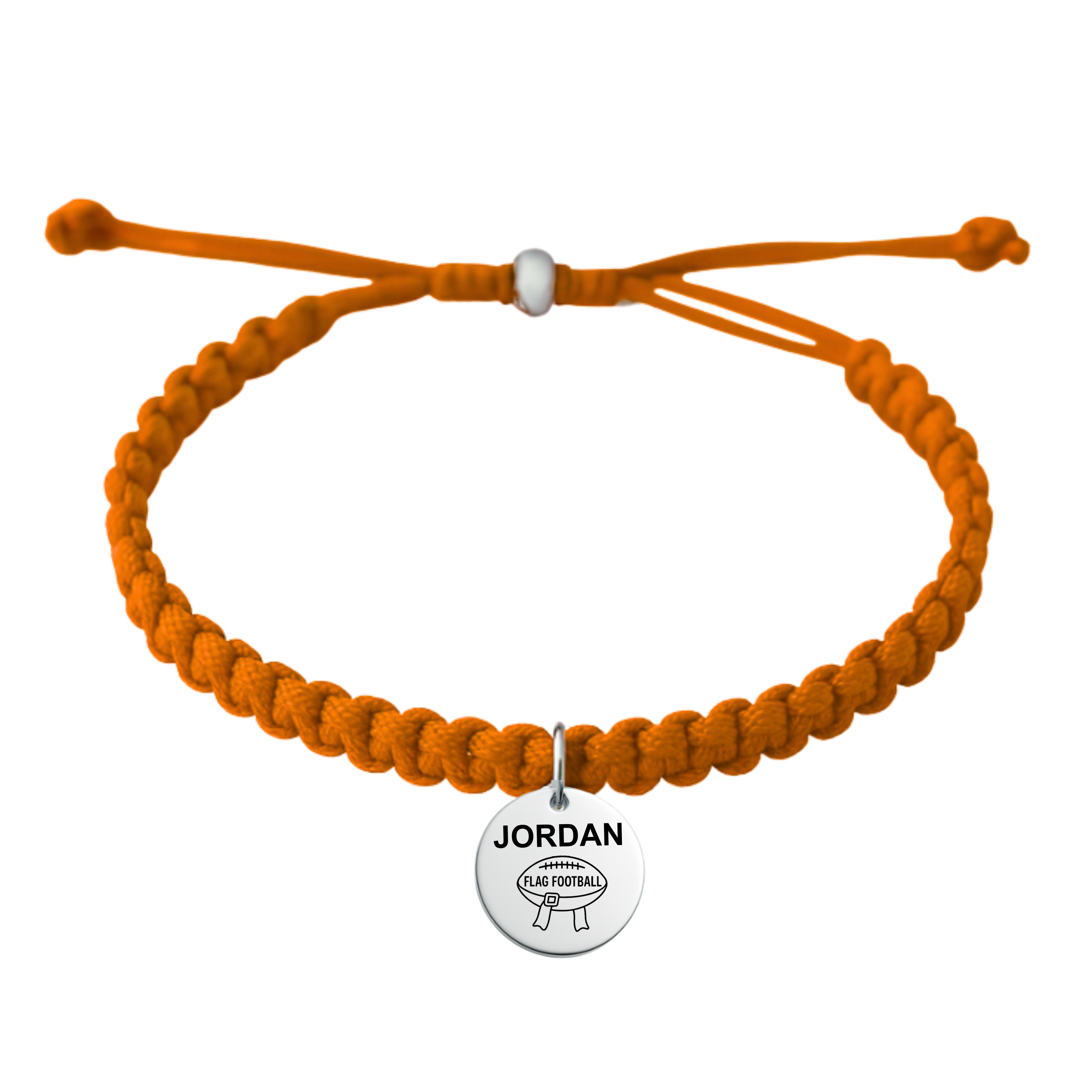 Personalized Flag Football Rope Bracelet- Pick Color