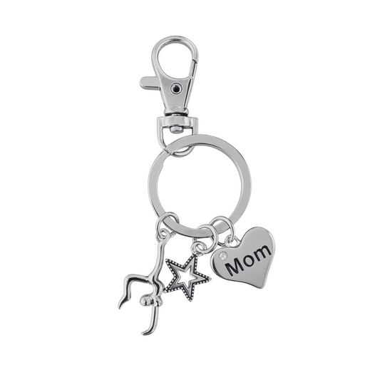 Personalized Gymnastics Mom Keychain