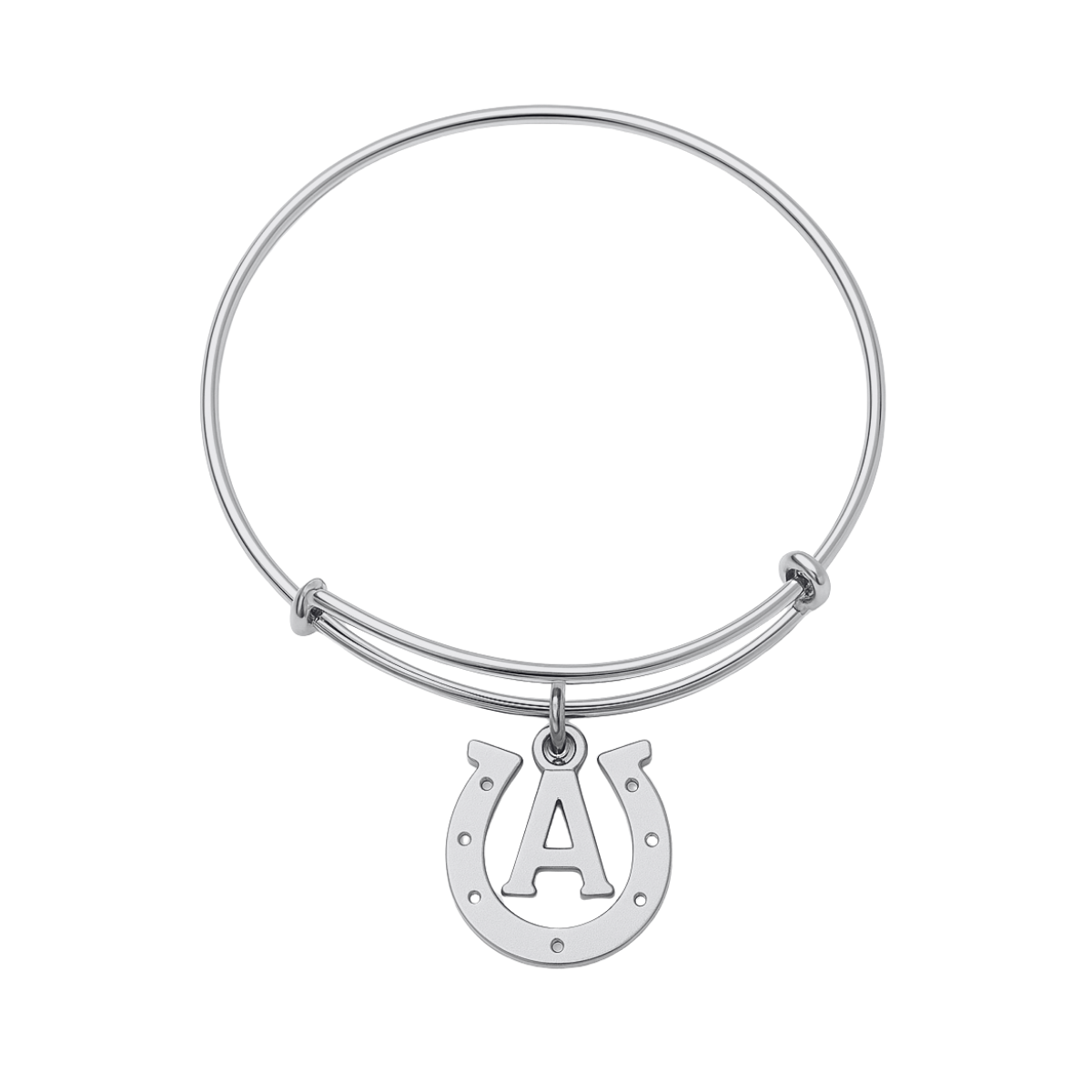 Personalized Horse Shoe Charm Bracelet