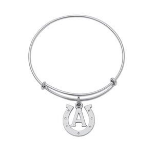 Personalized Horse Shoe Charm Bracelet