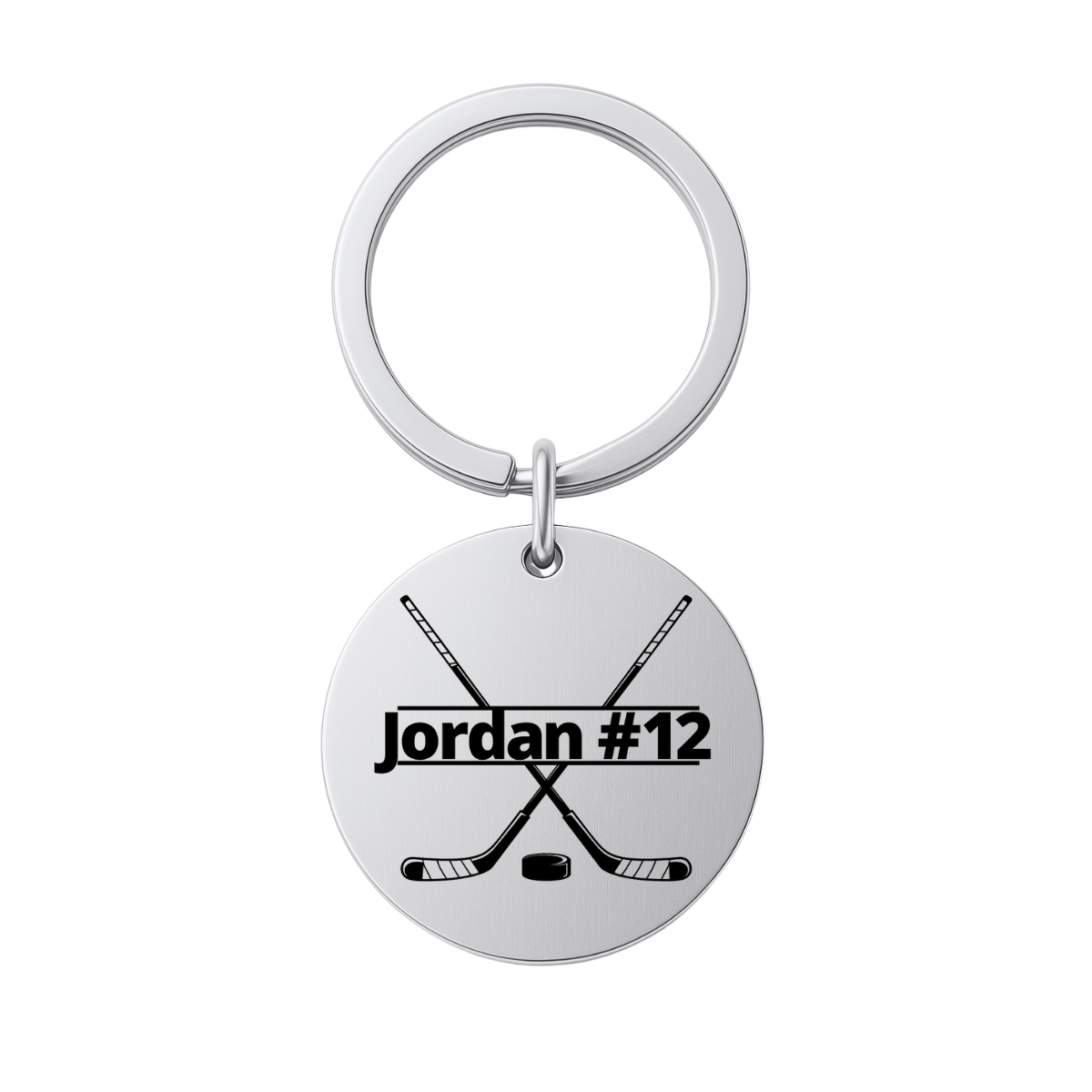 Personalized Ice Hockey Keychain