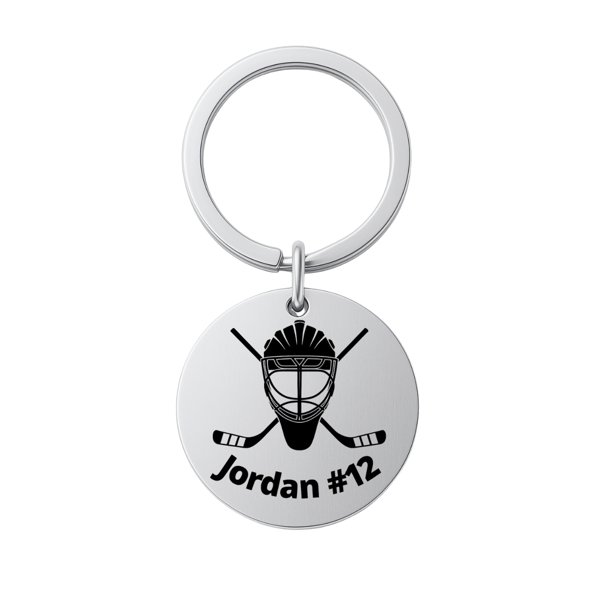 Personalized Ice Hockey Keychain