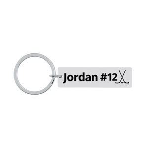 Personalized Ice Hockey Stick Keychain